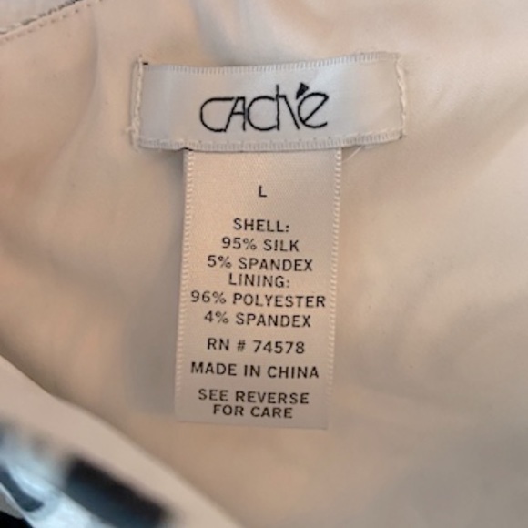 CACHE SILK ONE SHOULDER TOP  Size L - Picture 6 of 16